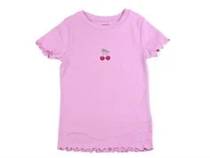 Name It pastel lavender kirsebær rib top